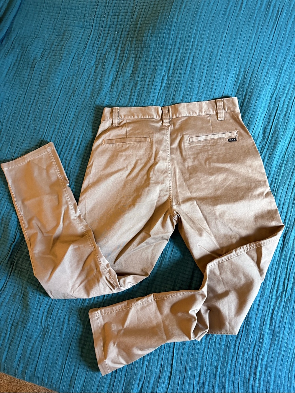 RVCA Men’s Khaki Slim Chinos - Picture 3 of 5